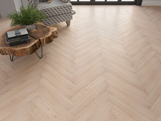 Liberty Oakleigh Cliveden Grey Brown Oak 8mm Herringbone Laminate Flooring