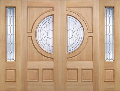 External Oak Empress Double Glazed Door