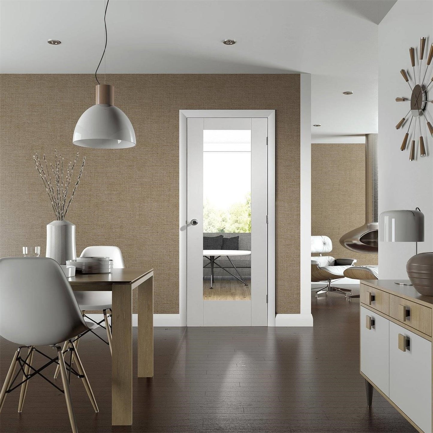 XL Joinery Internal White Primed Pattern 10 Clear Glazed Door