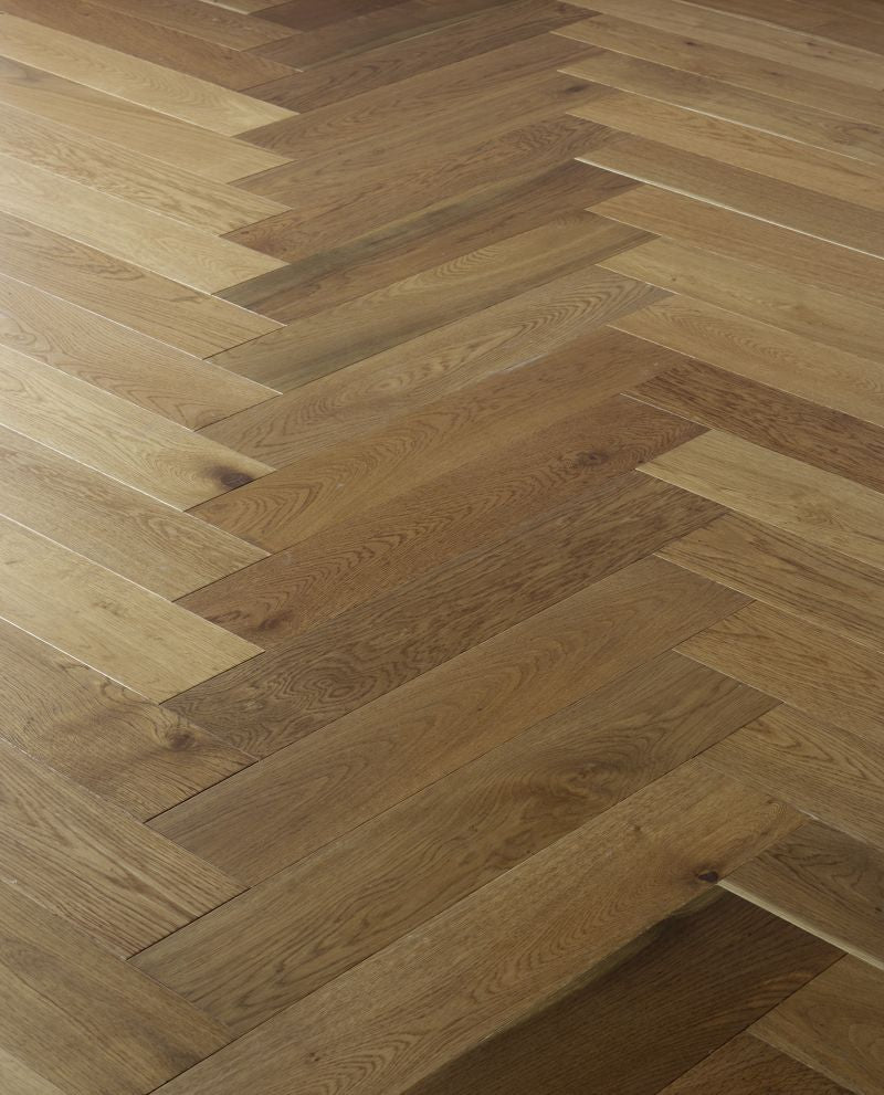 Brooks Floor Herringbone 15x120mm Smoked UV Oiled MultiPly 15mm Engineered Wood Flooring