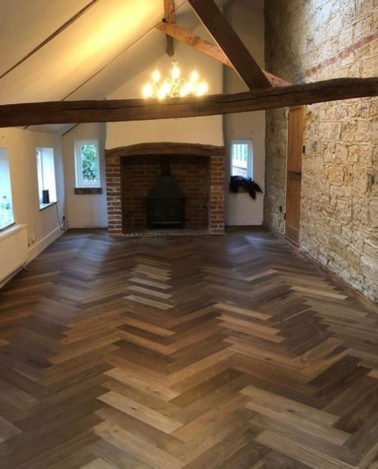 Brooks Floor Herringbone 15x120mm Smoked UV Oiled MultiPly 15mm Engineered Wood Flooring