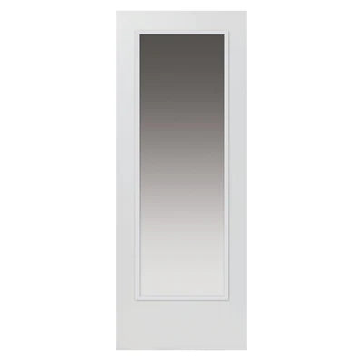 Liberty Internal Pattern 10 White Clear Glazed Fire Door