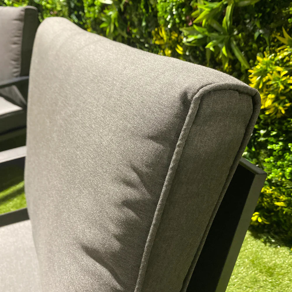 Liberty Sienna Aluminium Grey Garden Sofa Dining Set With Firepit