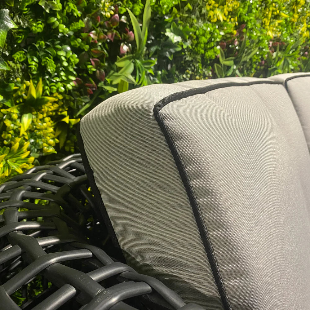 Liberty Indi Rattan Corner Black Garden Outdoor Sofa Set Open Rattan Feature