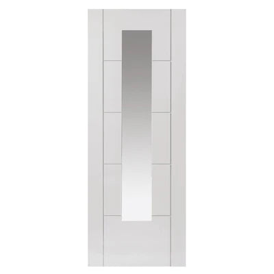 Liberty Internal Tigris White Slim Glazed Primed Door