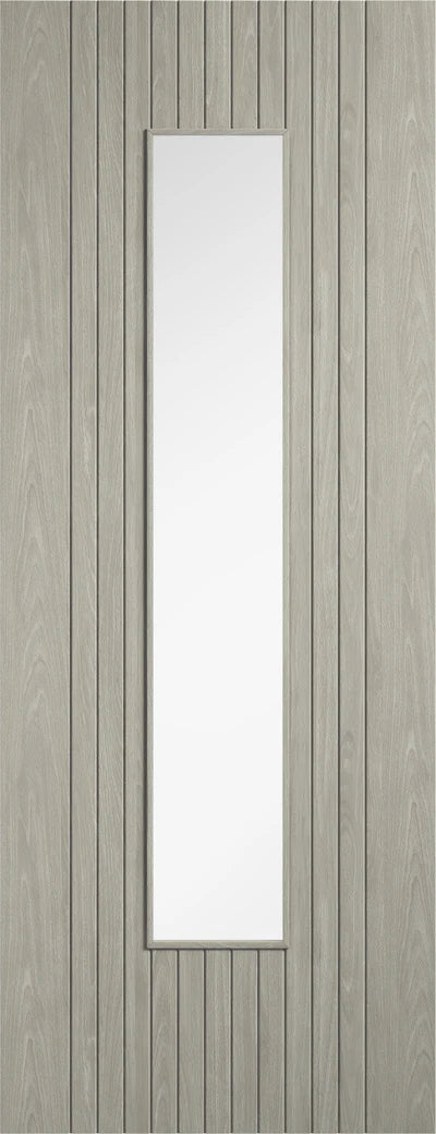 Internal LPD Sydney Glazed Light Grey Laminate Pre-Finished Door