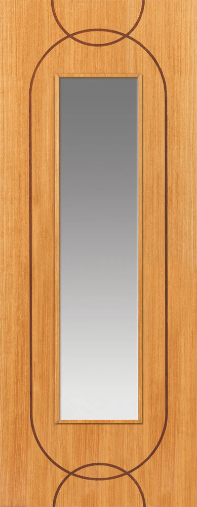 Liberty Internal Oak Agua Glazed Door