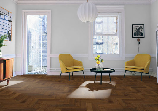 Liberty Lignum Strata Double Smoked & Brushed Oak 15x90mm 15mm Engineered Wood Flooring Herringbone