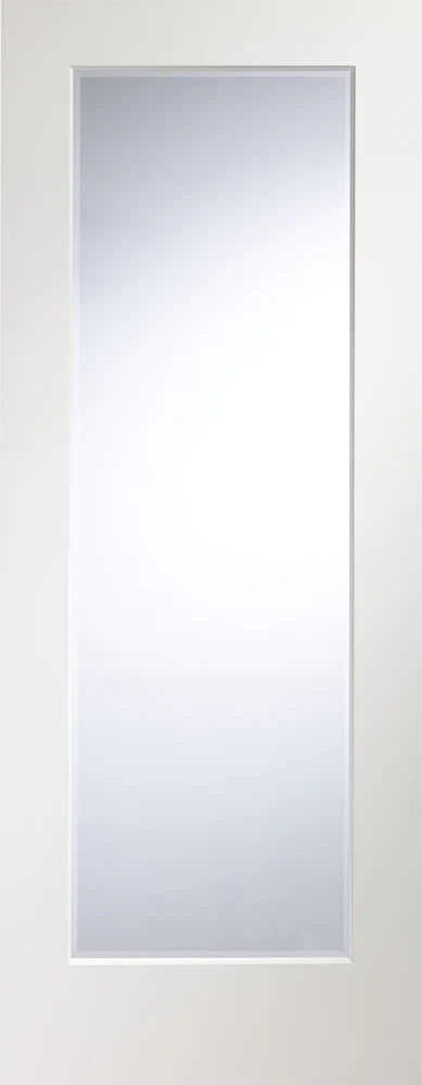 Internal White Door Cesena Clear Bevelled Glass Door Full Finished