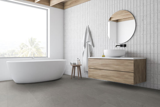 Liberty Lignum Core Tile Light Grey Slate SPC Rigid Vinyl Flooring