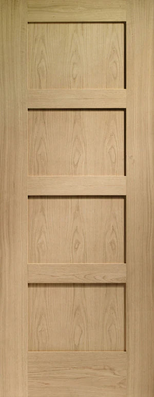 Internal LPD Pre-finished Oak Shaker 4 Panel Fire Door