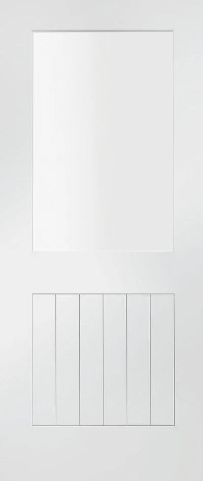 Internal White Primed Suffolk Clear Glazed Fire Door