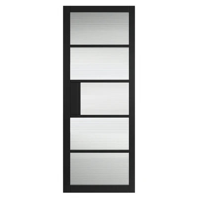 Liberty Internal Metro Black Reeded Glass Internal Door