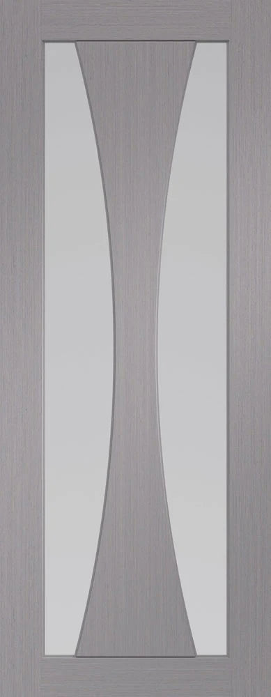 Internal Verona Light Grey Clear Glazed Door