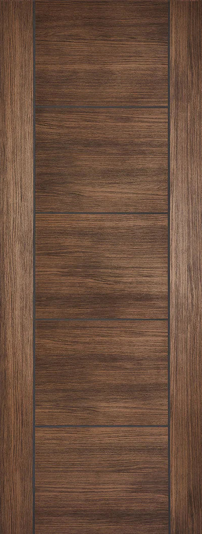 Internal Laminated Walnut Vancouver 5P Fire Door