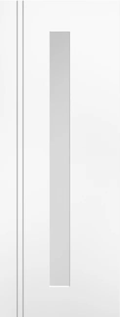 Internal White Sierra Blanco Long Light Clear Glazed Pre-Finished White Door