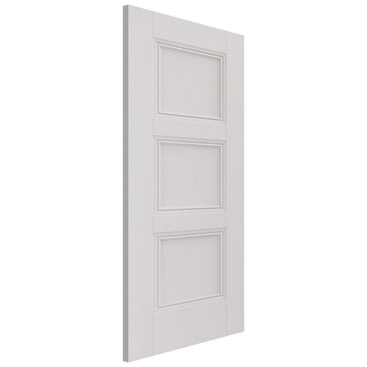 Liberty Internal White Primed Catton Fire Door 3 Panel Recessed Panels