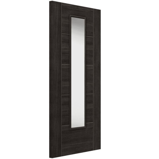 Liberty Internal Grey Laminate Tigris Cinza Clear Glazed Door Pre-Finished