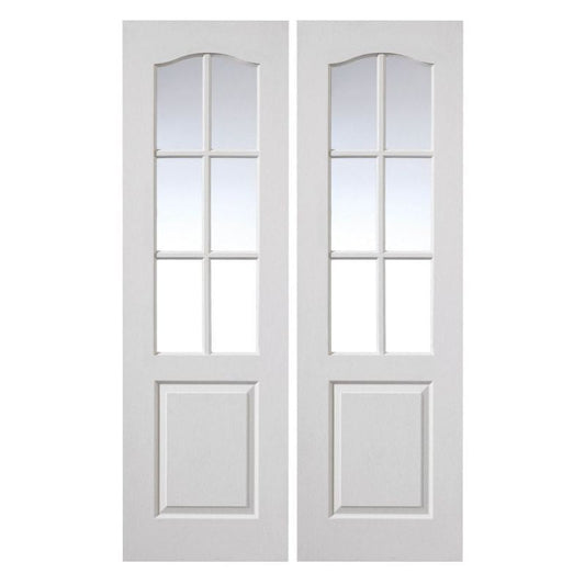 Liberty Internal White Primed Classique 6 Light Pair Glazed Doors
