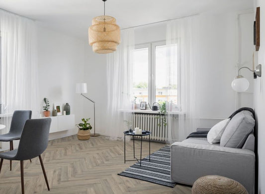 Lignum Fusion Premium 12mm Volcanic Oak Herringbone Laminate Flooring