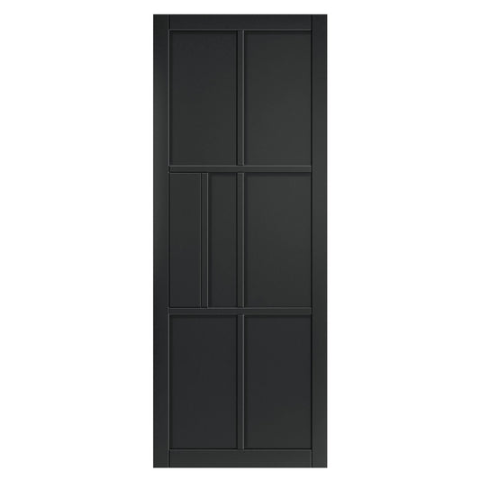 Liberty Internal Black Industrial Civic 6P Door Pre-Finished