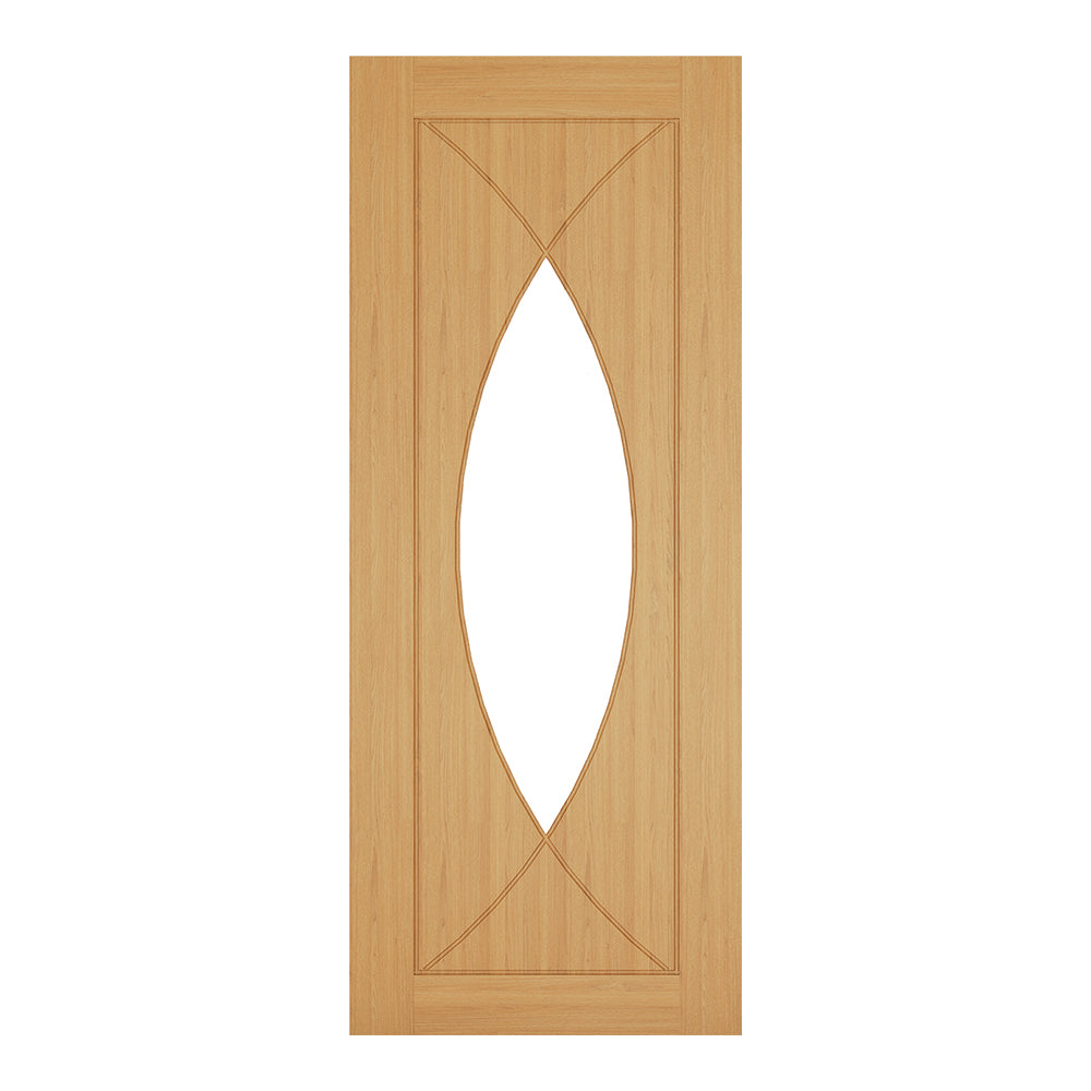 Deanta Internal Oak Amalfi Glazed Door Fully Finished