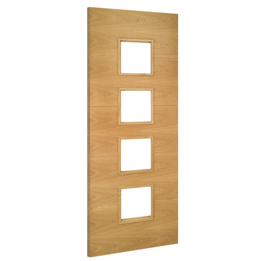 Deanta Internal Oak Augusta Glazed Fire Door Fully Finished FD30