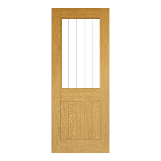 Deanta Internal Oak Ely 1L Glazed Door With Clear Glass