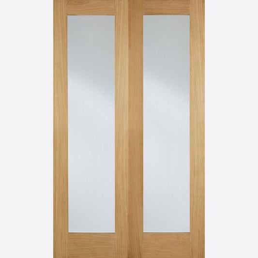 Internal Oak Pattern 20 Pair Of Clear Glazed French Doors