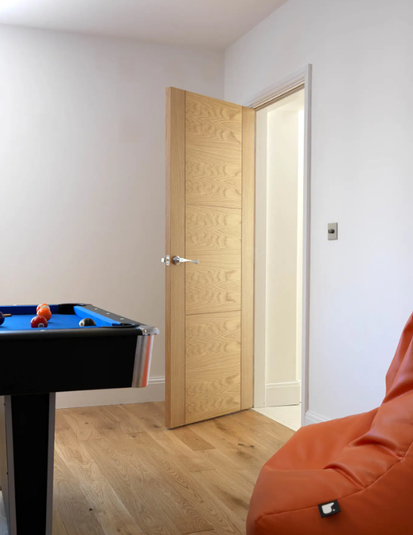 Liberty Internal Oak Mistral Fire Door PreFinished 3 Panel Ladder Style