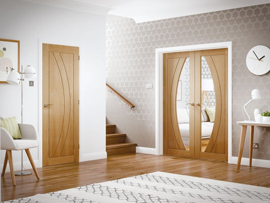 XL Joinery Prefinished Internal Oak Salerno Clear Glazed Door