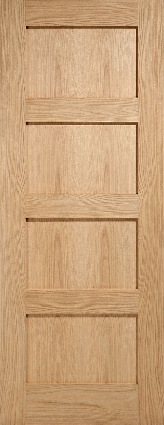Liberty Internal Oak Shaker Snowdon 4 Panel Shaker Door