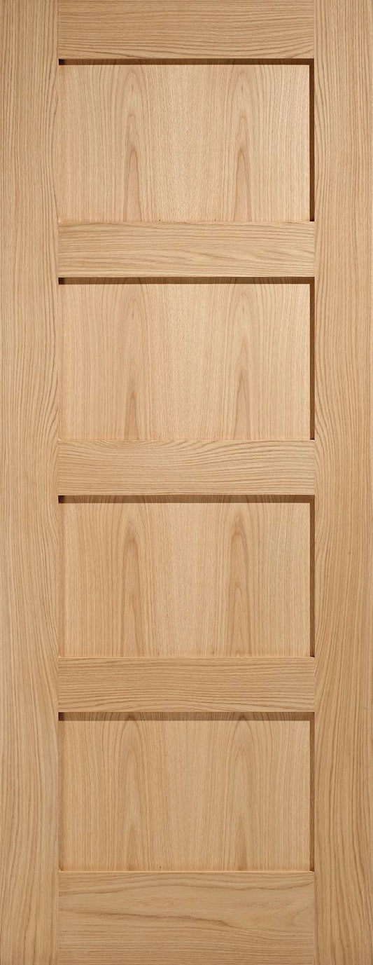 Internal Oak Shaker 4 Panel Door Pre Finished