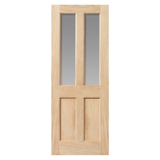 Liberty Internal Oak Severn Glazed 2L Shaker Door Flat Panels