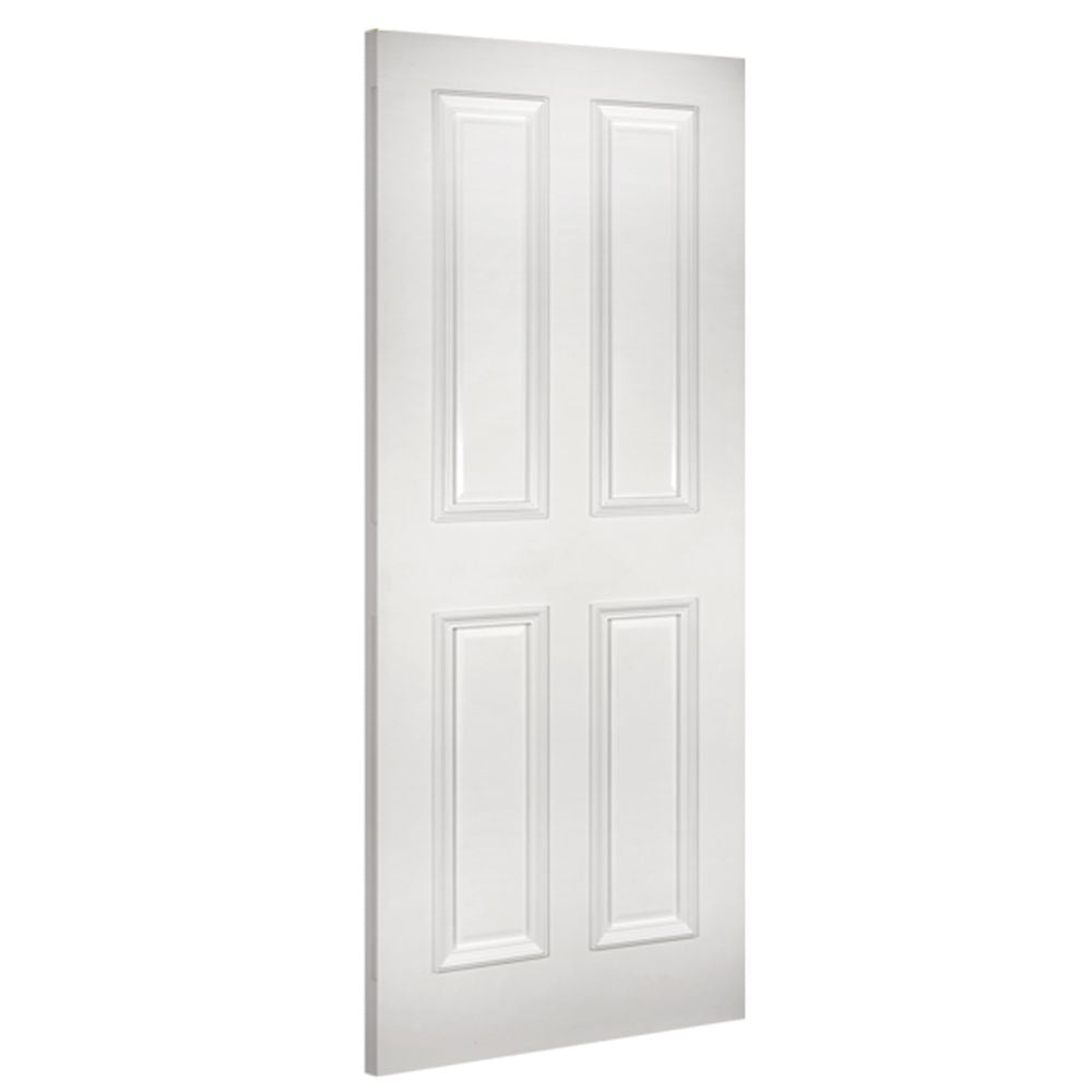 Deanta Internal White Primed Rochester Fire Door 4 Panel FD30