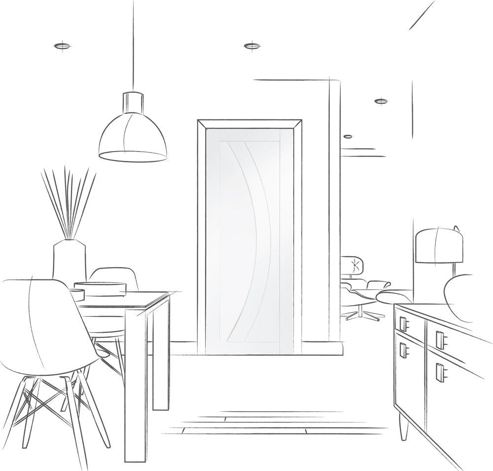 Internal White Primed Salerno Solid Fire Door