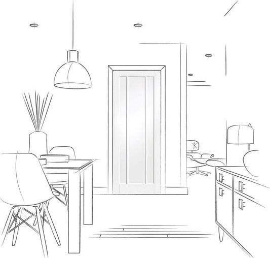 Liberty Internal White Primed Jamaica 3 Panel Fire Door