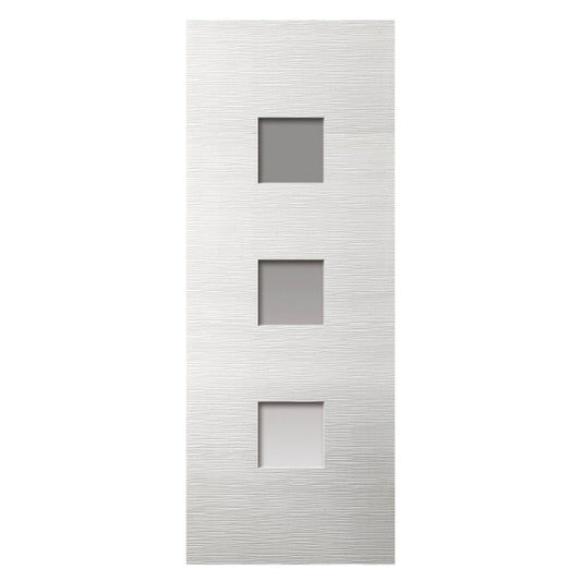 Liberty Internal White Primed Ripple Clear Glazed Door