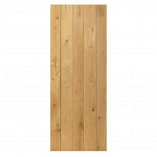 Liberty Solid Plank Ledged Unfinished Knotty Oak Internal Door