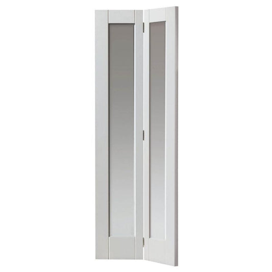 Liberty Internal White Primed Tobago Clear Glazed Bi-Fold Door