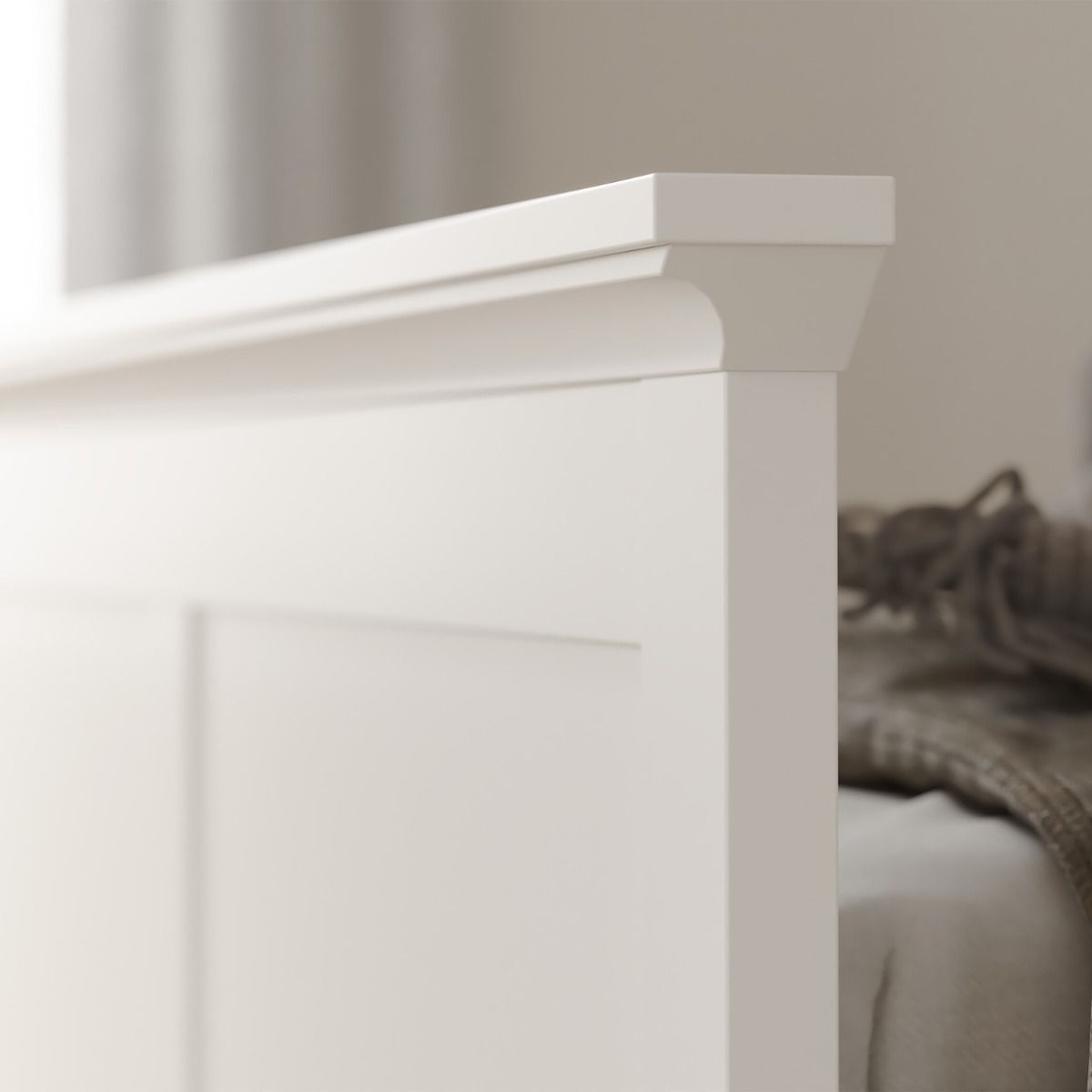 Liberty Luxury White Wooden Double Bed