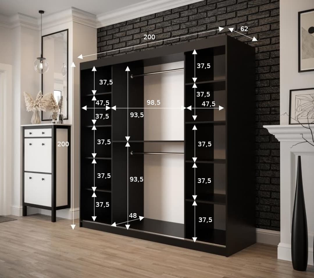 Liberty Tilburg Sliding Door Wardrobe 200cm