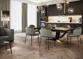Timba Floor Engineered 14x130mm French Chateau Oak Chevron Real Wood Flooring Herringbone 2068