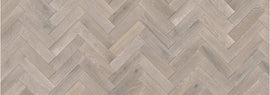Timba Floor Engineered Herringbone Real Oak Brushed & Oiled Whitewash Grey Flooring 14x100mm 4416