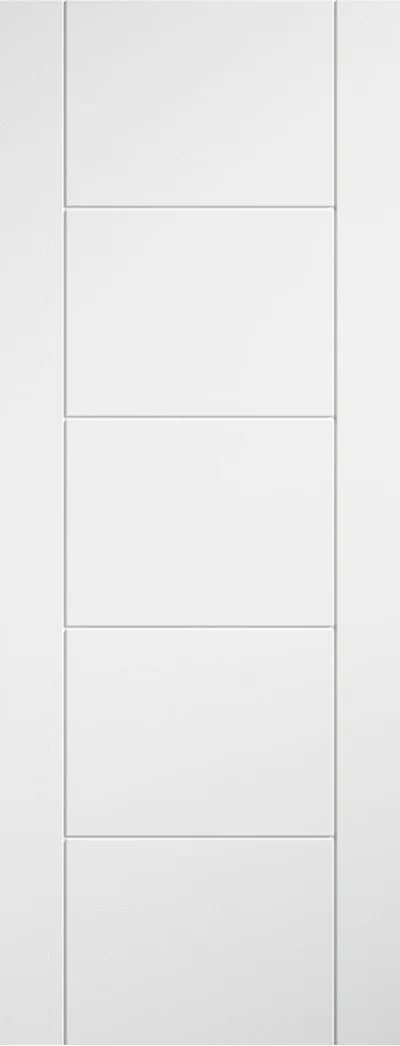 Internal LPD Ladder White Laminate Pre-Finished Fire Door