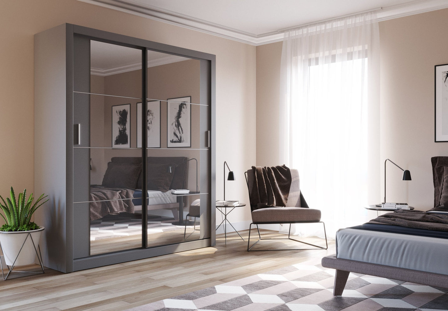Liberty AR-03 Sliding Door Wardrobe 181cm