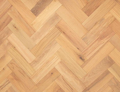 Liberty Wood Herringbone Real Wood 10mm Engineered Flooring Natural Oak Brushed UV Oiled Finish