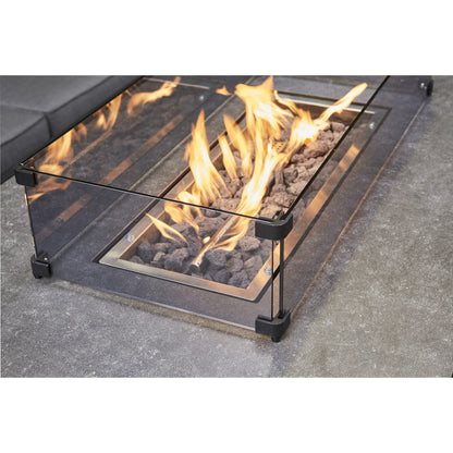 Liberty Sienna Aluminium Grey Garden Sofa Dining Set With Firepit