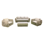 Liberty Rattan 4 Piece Garden Sofa Set Open Rattan Feature