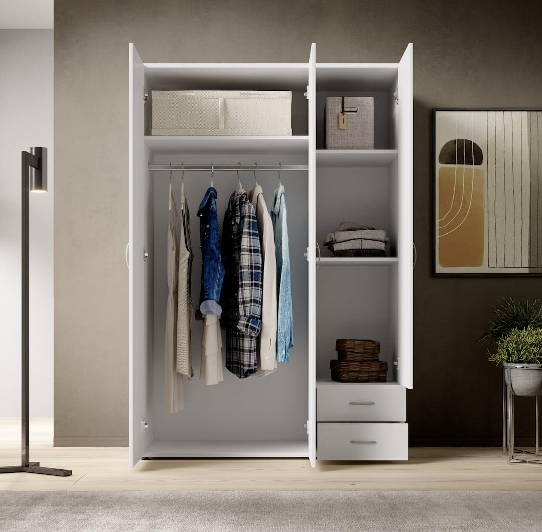 Liberty Base Hinged Door Wardrobe 120cm